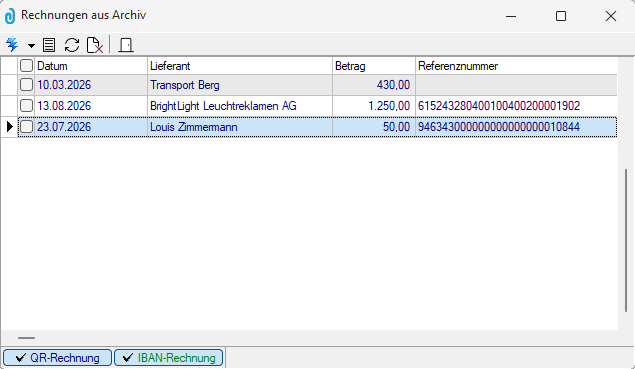 Automatischer Import der Kreditorenrechnungen in SelectLine